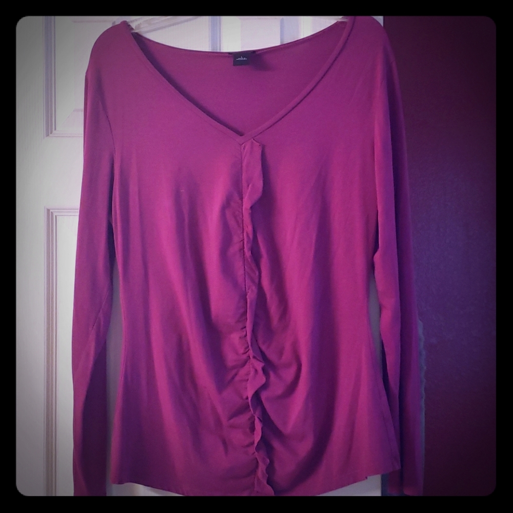 Ann Taylor Purple long sleeve shirt Size Large